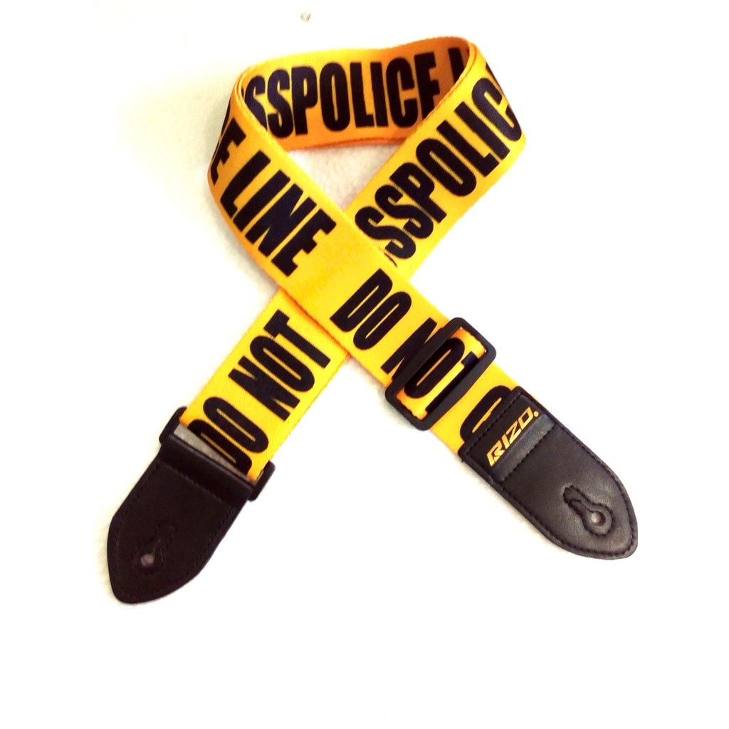 Police Line Acoustic Electric Guitar Strap (Yellow) | Shopee Philippines