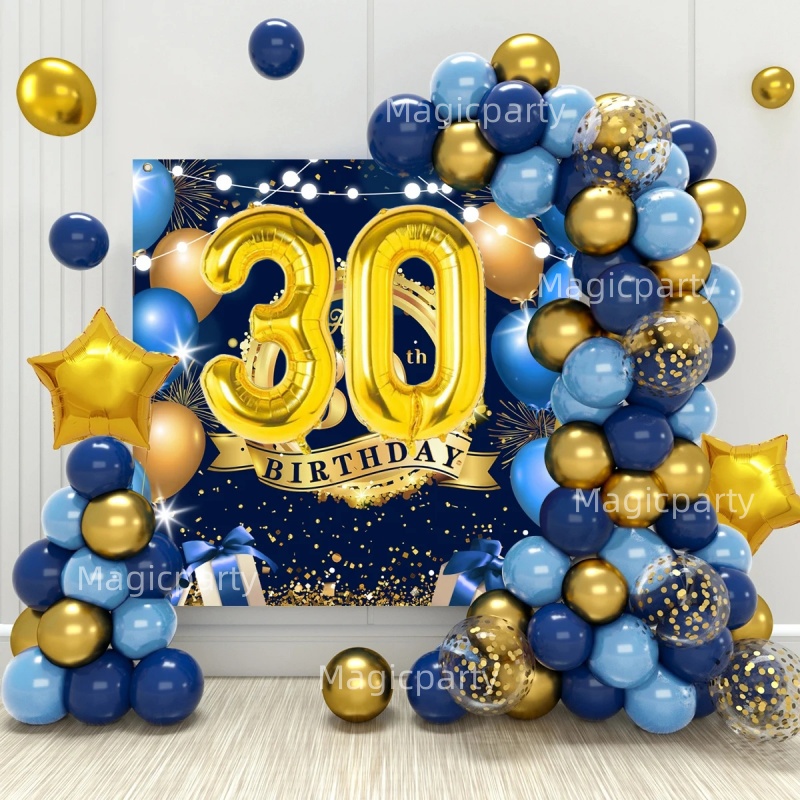 30th 40th 50th 60th 70th 80th Years Old Balloons 32inch Gold Number