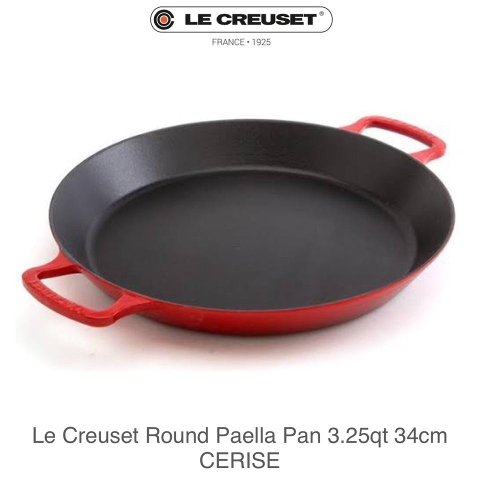 Le Creuset Round Paella Pan 3.5qt 34cm CERISE Shopee Philippines