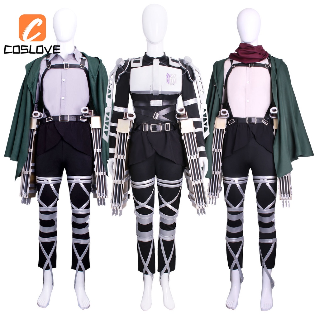 Attack on Titan Scout Regiment Cosplay Full Set Costume Team Uniform ...