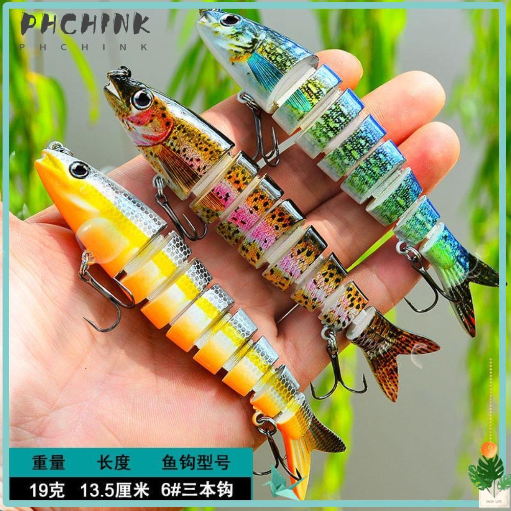 CHINK Multi Section Fishing lure, 8 section Tilapia Minnow Bait, Hot 13