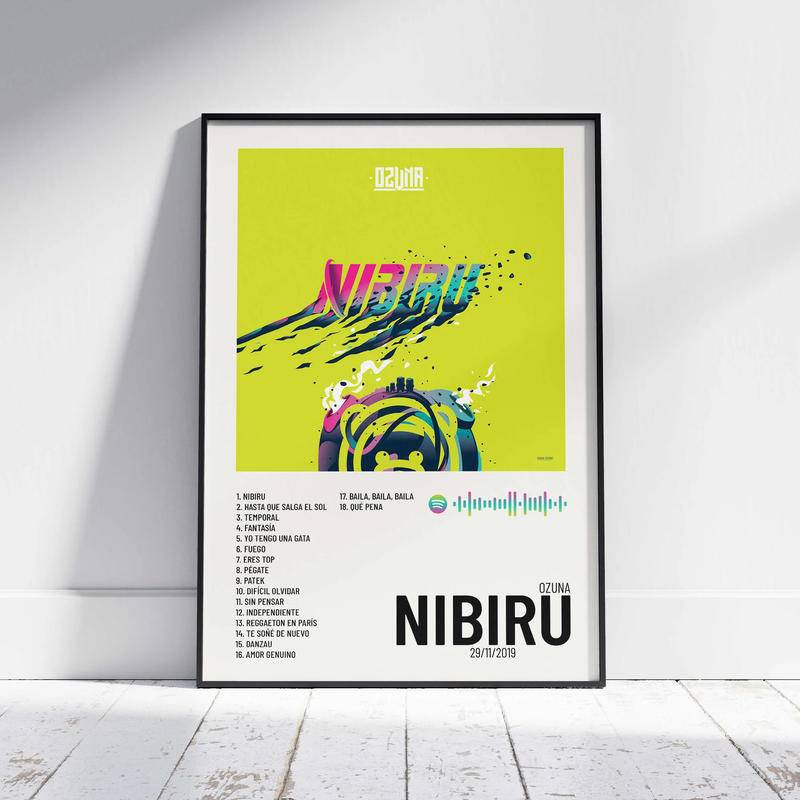 Ozuna -Nibiru Unframed Poster Print | Polaroid Style | Music Album ...