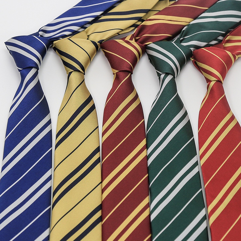 Gryffindor, Slytherin, Raven, Crowch, and Patch diagonal striped tie ...