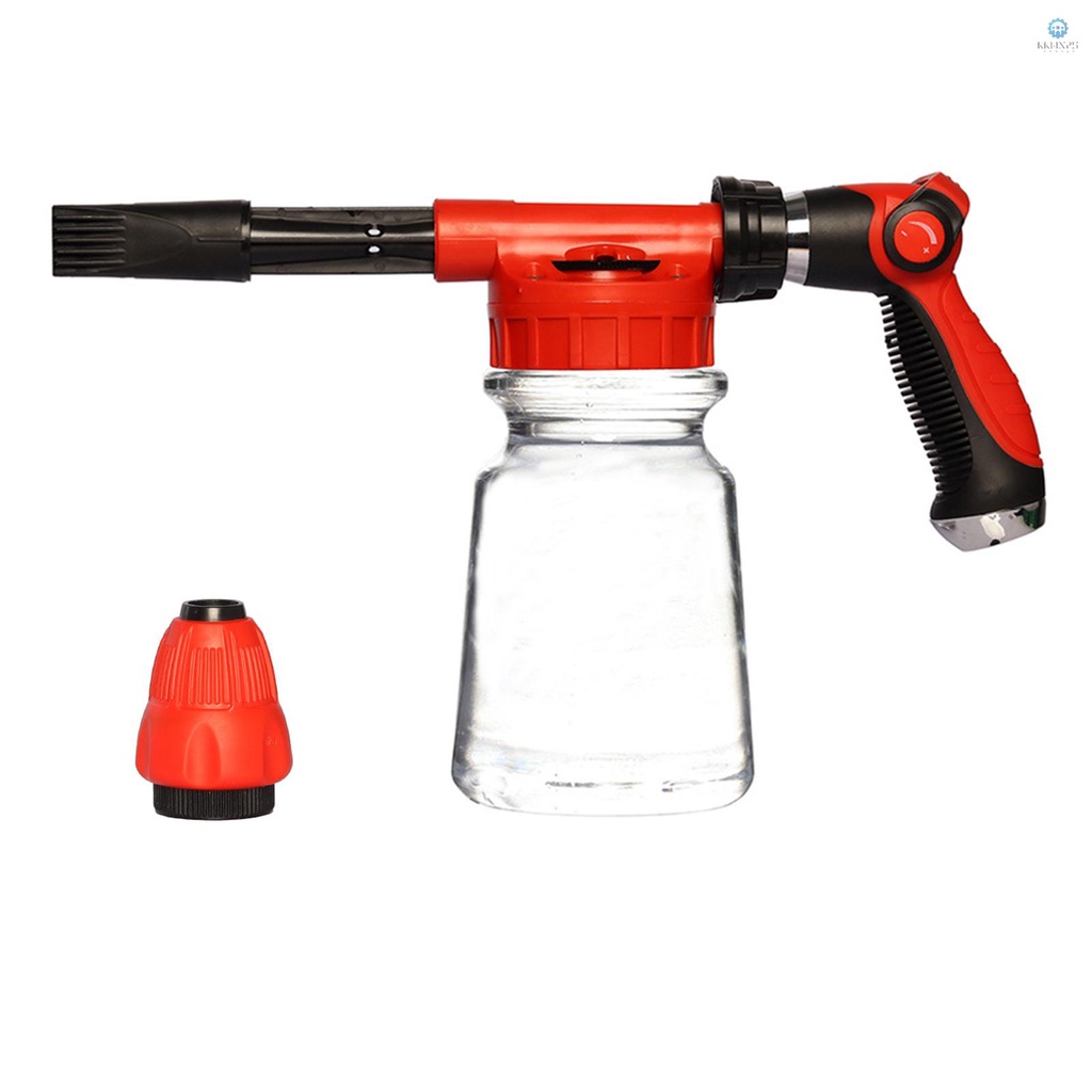 Car Wash Foam Gun with 1L Transparent Bottle Spray Nozzle Connector