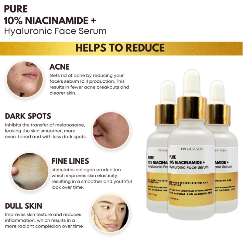 Premium Skin 10 Niacinamide + Hyaluronic Acid Serum Shopee Philippines