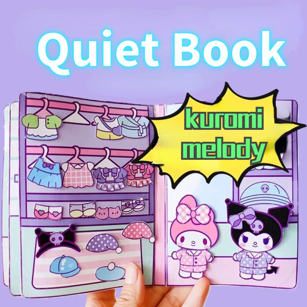 Cartoon Pompompurin Quiet Book Set Kuromi Dollhouse Paper My Melody ...