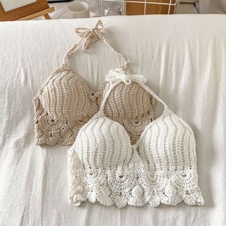 White Crochet Bra Top Crochet Lace Bikini Top Vacation Boho