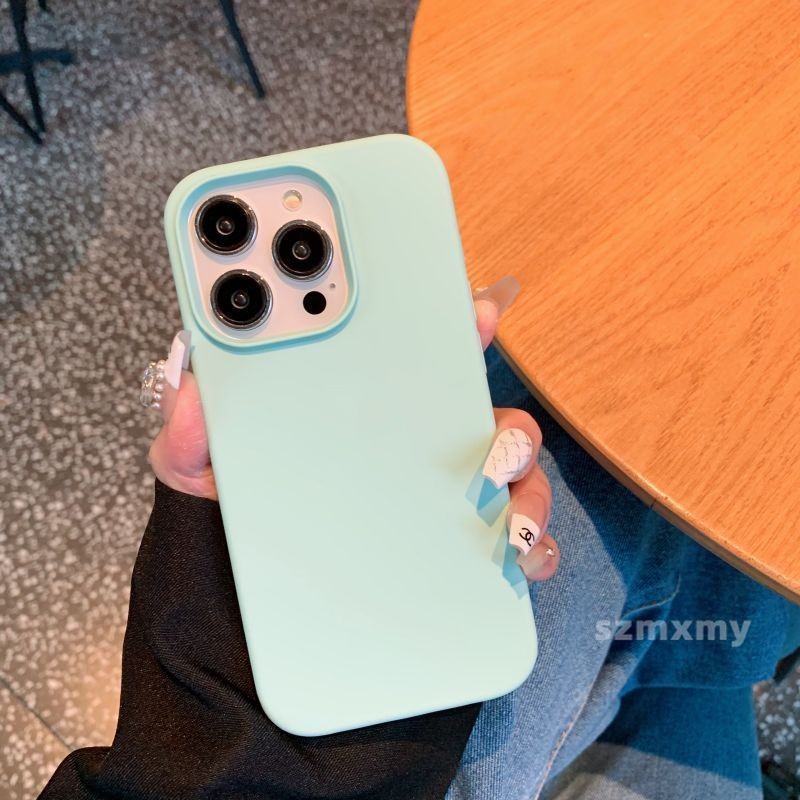 Gem Green Liquid Silicone Case for Iphone 15 14 13 12 11 Pro X/Xs