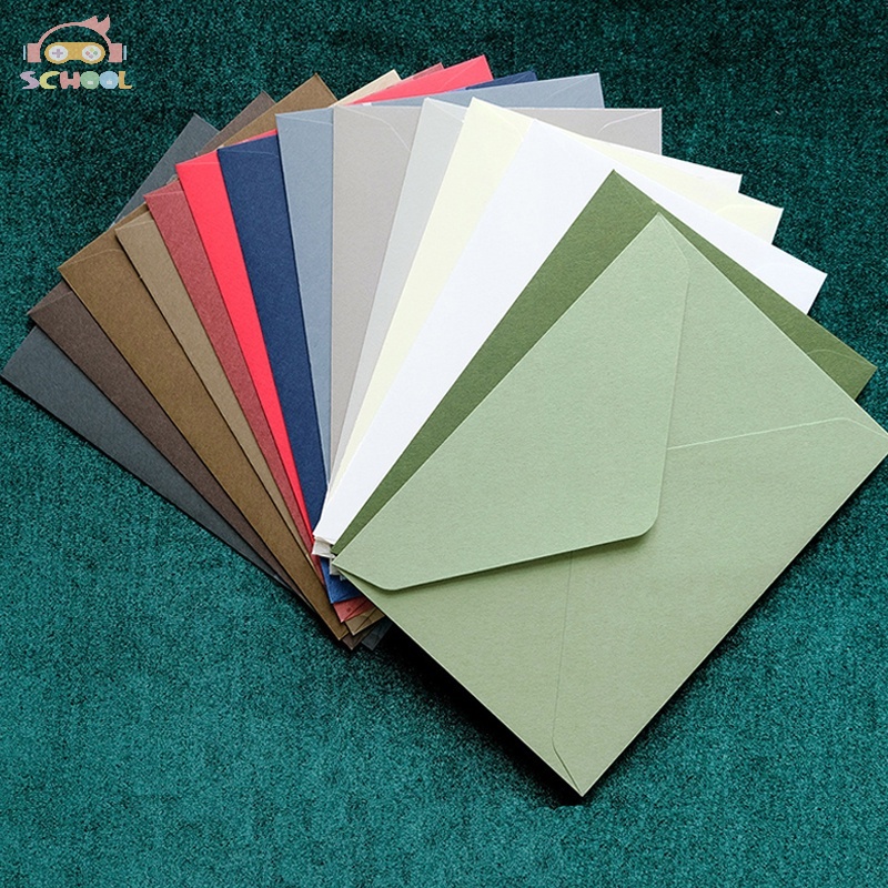 5 Pcs Vintage Pure Color Envelope Set Romantic Literary Letter