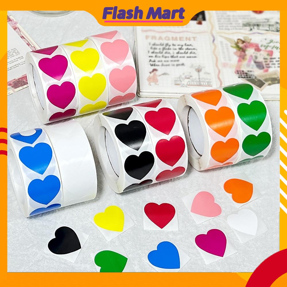 500Pcs/Roll Love Heart Shaped Seal Labels Package Label Sticker various ...