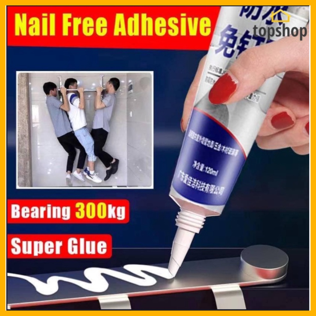 120ml Nail Free Adhesive Super Glue Waterproof Sealant DIY Household