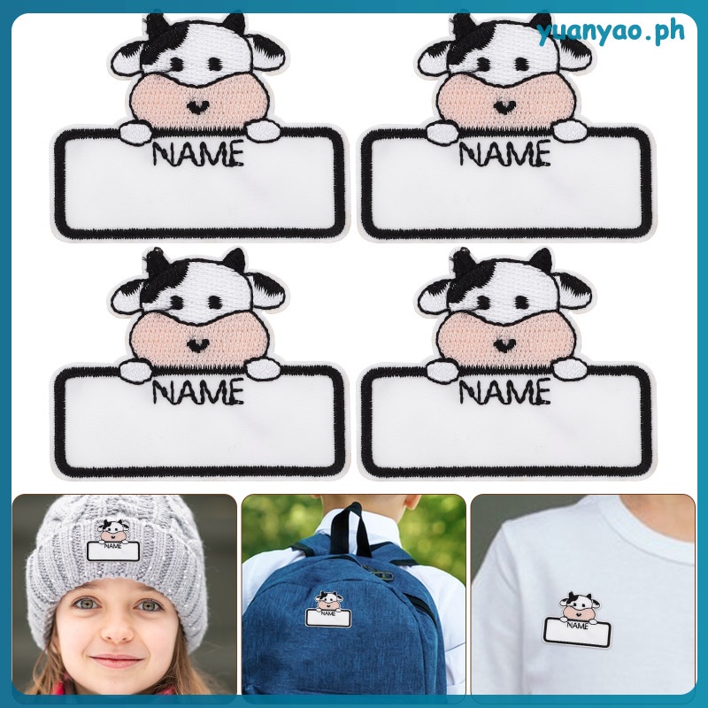 10 Pcs Daycare Labels Small Iron Name Tags Cartoon Clothes Clothing