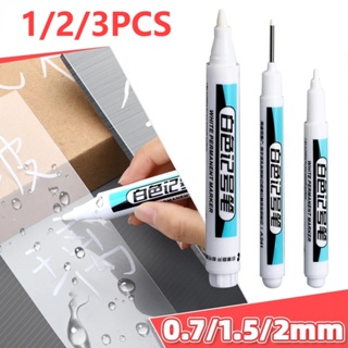 0.7/1.0/2.5MM White Permanent Marker Pens Paint Markers For Wood