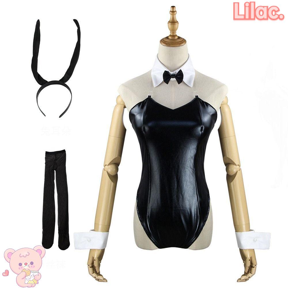 Lilac Bunny Girl Jumpsuit Halloween Costume Anime Cosplay Costume Cute Uniform Party Dress 