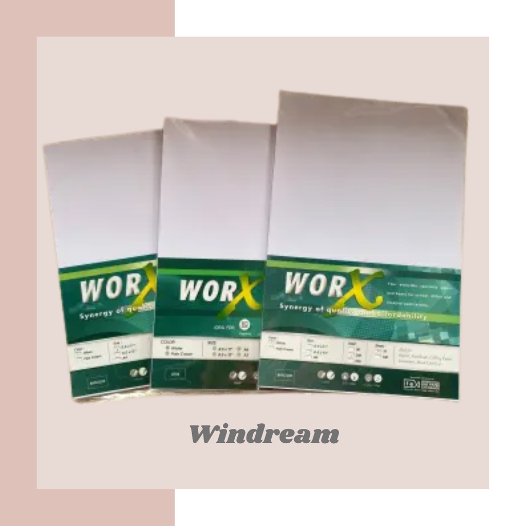 Worx Vellum Board 180gsm White Short, A4, Long Shopee Philippines