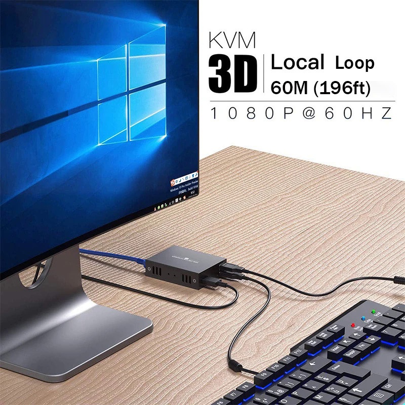 HDMI™-Extender | Over Cat6 | tot 60 m | 1080p | 1.65 Gbps