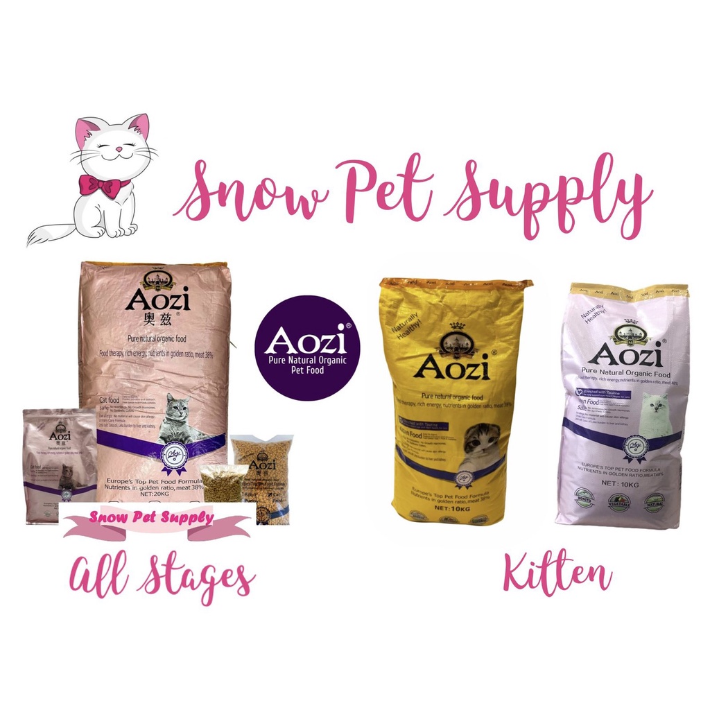 Aozi Pure Natural Organic (ADULT & KITTEN) Dry Cat food food 1kg ...