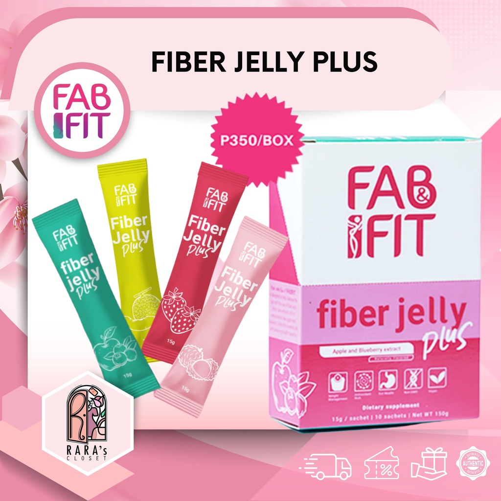 Fab and Fit Fiber Jelly Plus Strawberry, 10 Sachets