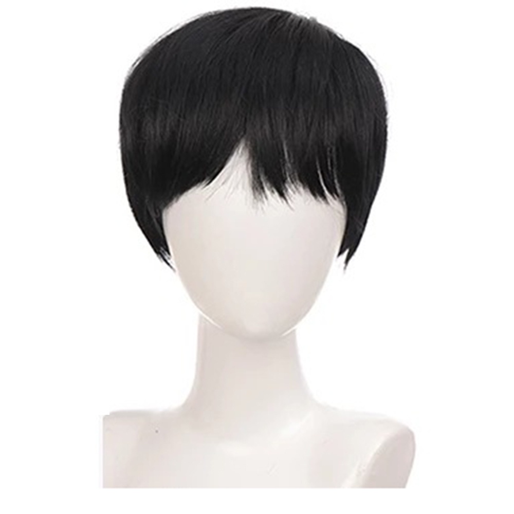 Korean Handsome Man Short Wig Natural Fluffy Full Head Cover Men's Fake