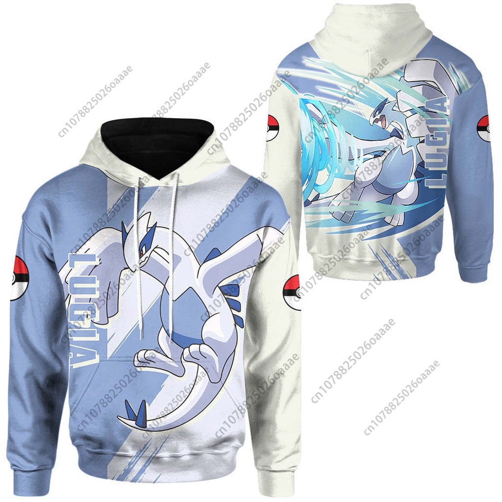 Pokemon Lugia Squirtle 3d Print Hoodie Men Women Casual Sweatshirt PKM  Zipper Hoodie Fashion Streetwear Kids Pullover Hoodie