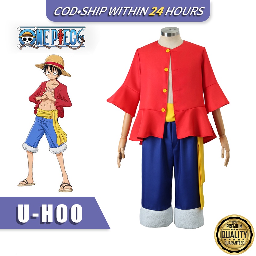 On Sale One Piece Luffy Costume For Adult Kids Monkey D Luffy Costume ...