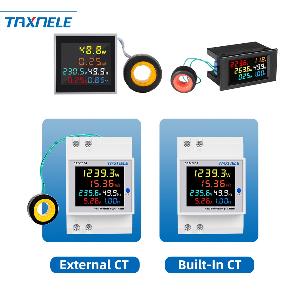 6IN1 color display Voltmeter Current Ammeter Power Factor Electric ...