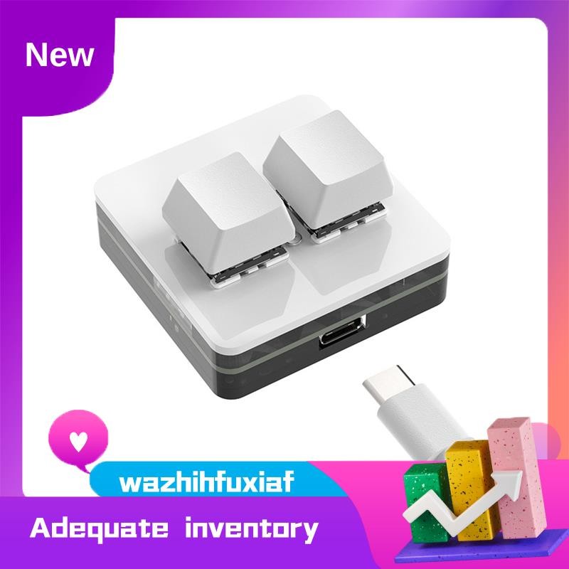wazhihfuxiaf Custom Mini Keyboard 2 Key RGB Macro OSU Keypad ...