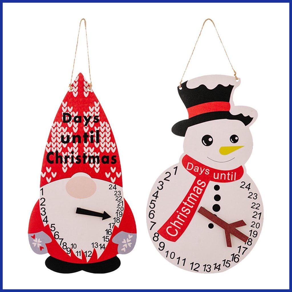 Christmas Countdown Calendar Clock Countdown to Christmas Wooden Advent