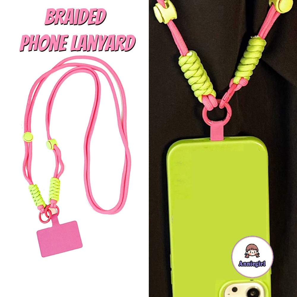 Universal Phone Strap Anti-lost Lanyard Solid Color Braided Wrist Leash ...
