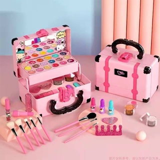 Children's Play House Toy Washable Toys Simulation Cosmetics Pink Makeup  Set Gift for 3 4 5