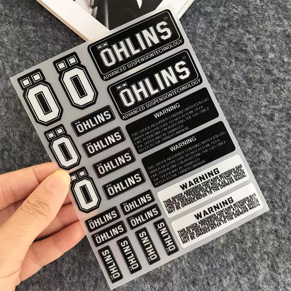 Ohlins sticker - Ohlins sticker replacement, Transparent, 1 sets ...