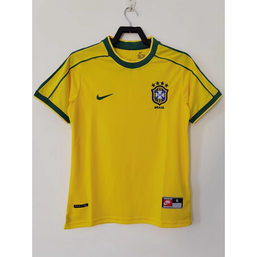 Retro Jerseys 1998 Brazilian Home Sports Football Uniform | Shopee ...