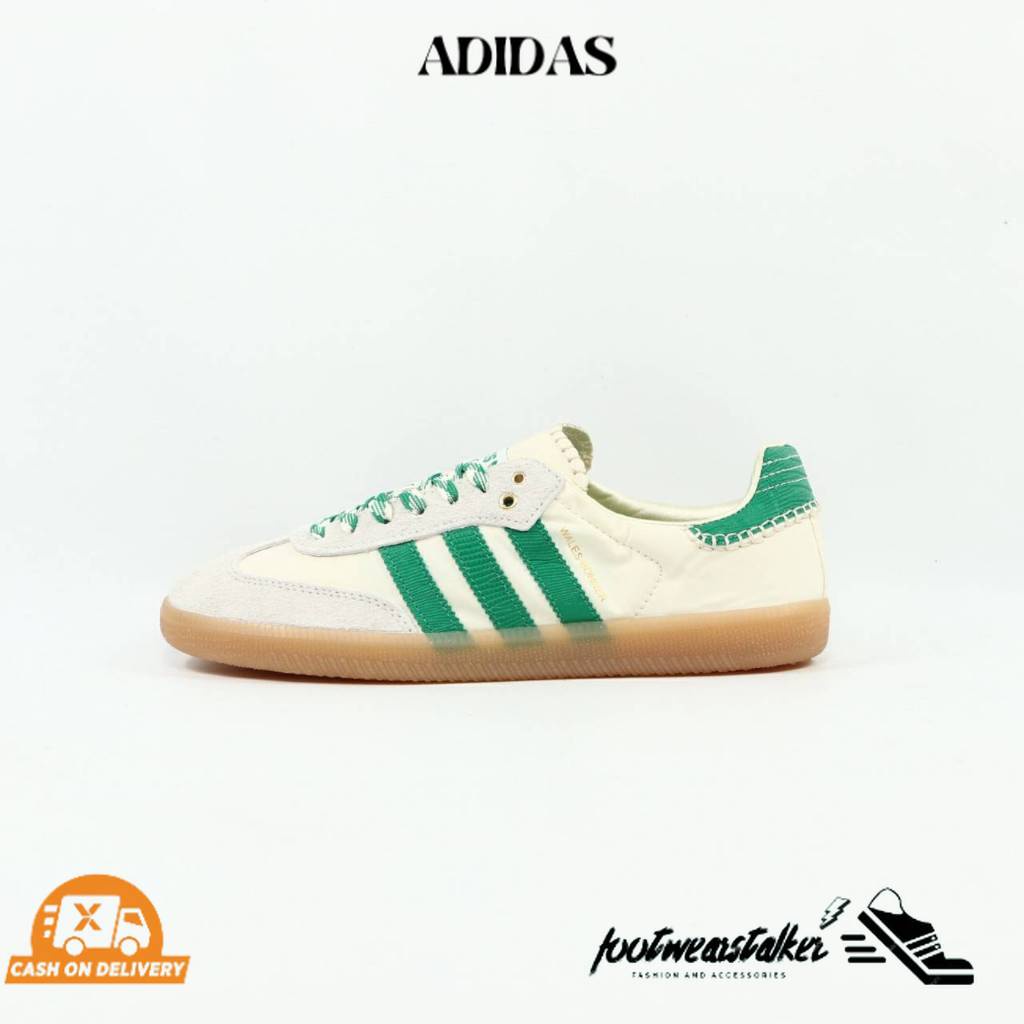 Ad*das Wales Bonner x Samba'Cream White Bold Green' Shoes GY4344