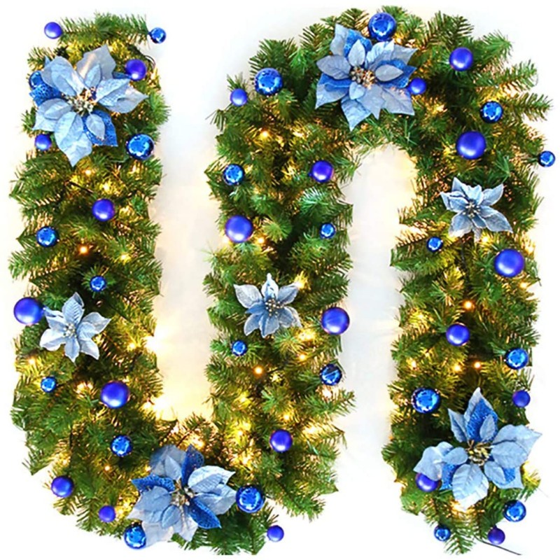 LED Rattan Garland Wreath – Durable Christmas Decoration for Home & Party main image 1
