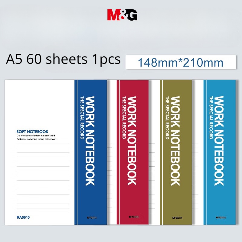 M&G Diary A5 60 Sheets Soft Surface Copy Horizontal Line Soft Notebook