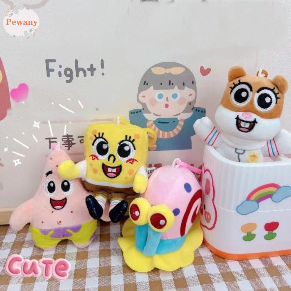 PEWANYZZ Spongebob Plush Doll Keychain, Spongebob Patrick Star SpongeBob Stuffed Plush Keychain