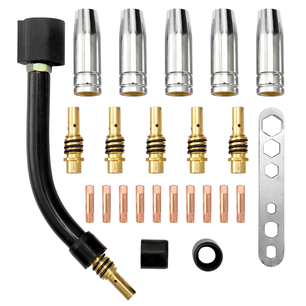 Welding-Torch 1 Guard 24 PCS MIG Neck Set Fitting 15 AK Torch Electrode ...