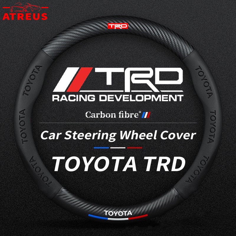 Toyota TRD Car Steering Wheel Cover Carbon Fiber Steering Wheel