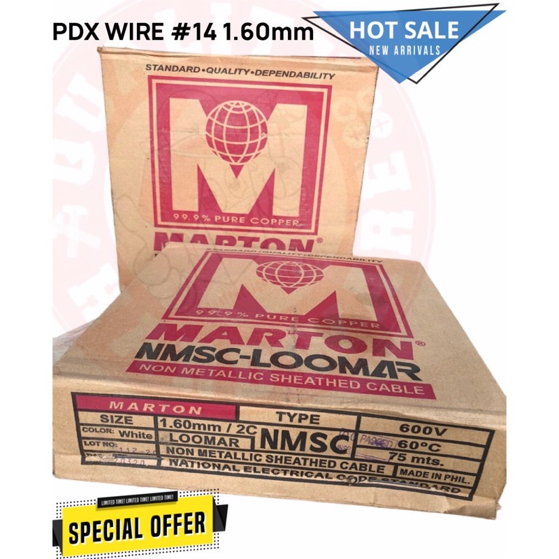 Lowest Price!] PDX wire double 75meters per box size 14 12 10 1