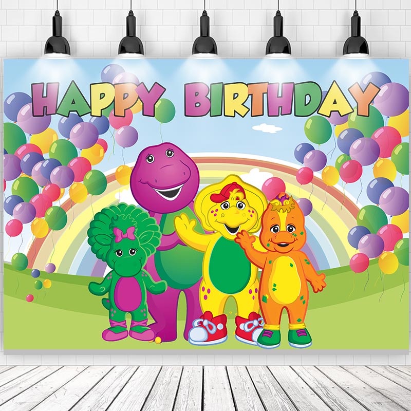 Barney with Friends Backdrop For Photography Baby Shower Kids Children ...