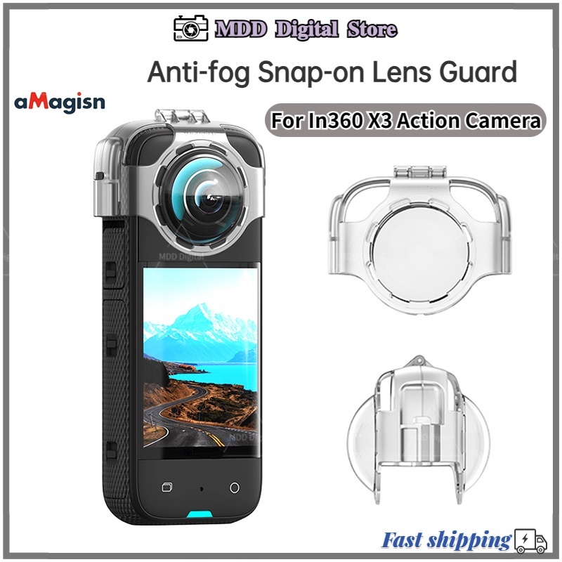 360 X3 Lens Guard Anti-fog Snap-on Lens Guard For In360 ONE X3 Easy ...
