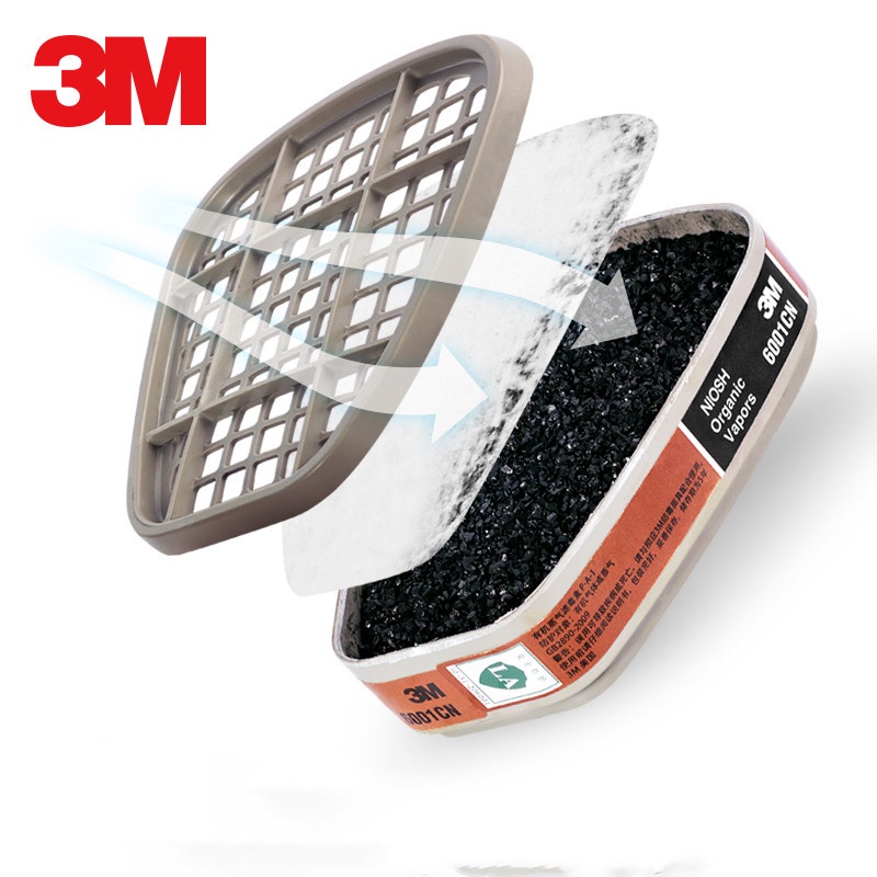 3M Organic 6001CN Vapor Respirator Filter Cartridge For 6200 7502 6800 ...