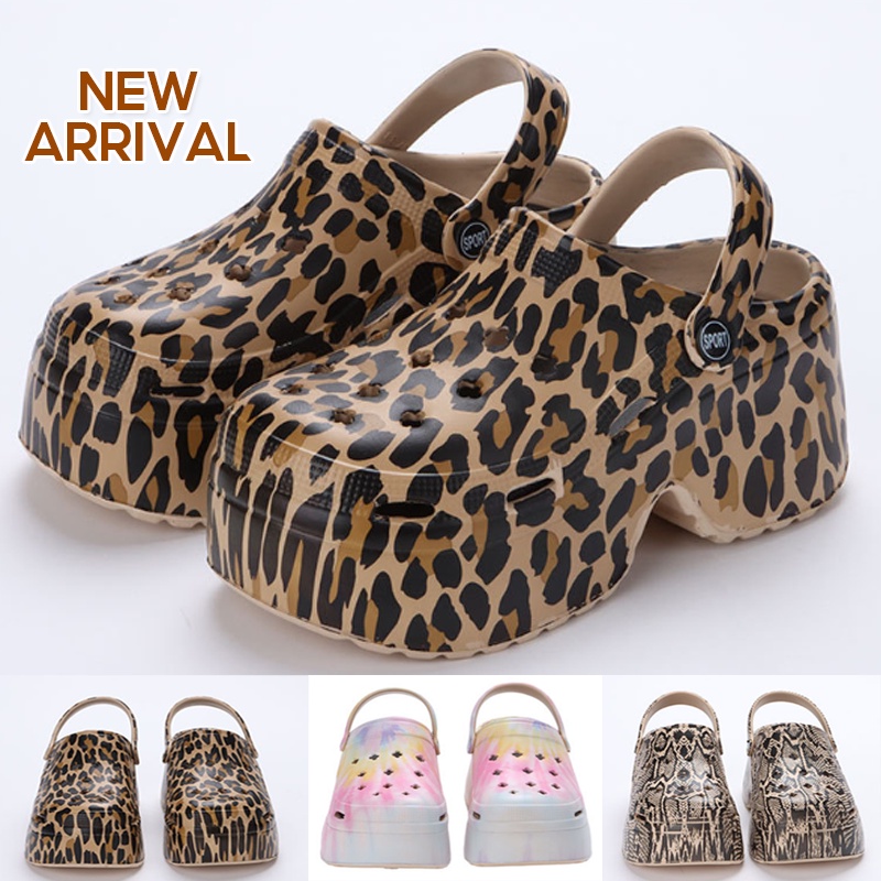 2024 new 9cm high platform Sandals thick leopard style Clogs for women ...