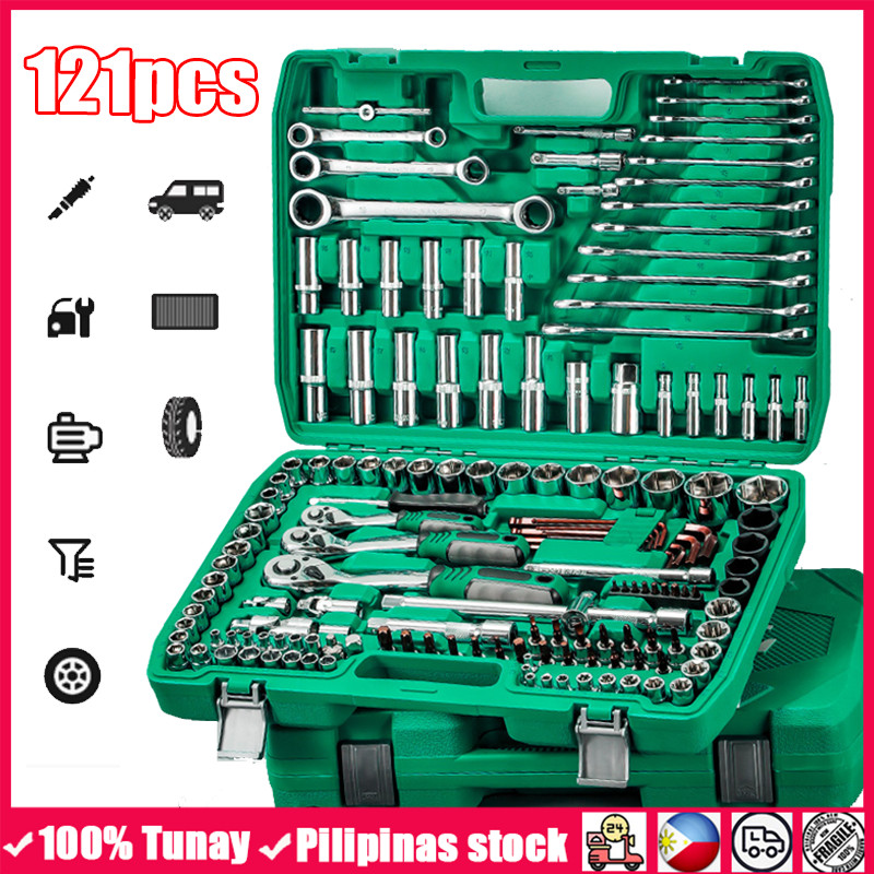 121PCS Repair Tool Set Socket Wrench Set Automotive Tool Set Torque ...
