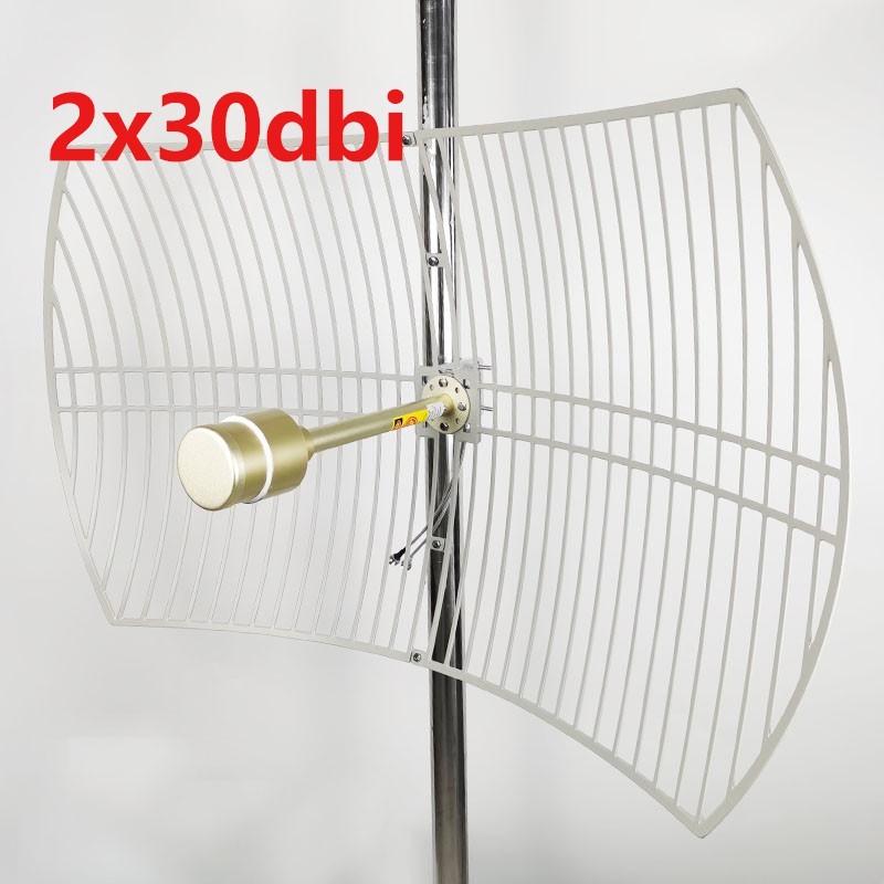 version 5 2x30dbi 1700-3800Mhz Dual Polarity Parabolic Antenna for 5G ...
