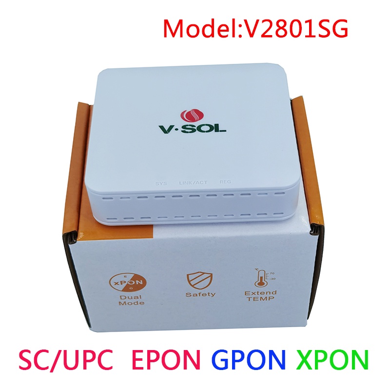 VSOL ONT VS2801SG GPON Epon XPON FTTH Onu Modem 1GE Terminal PPPOE ZTE