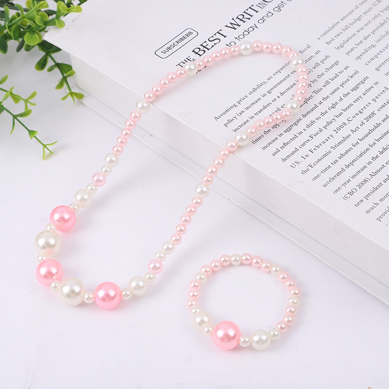 Korean Girls Imitation Pearl Necklace, Children's Jewelry, Girls