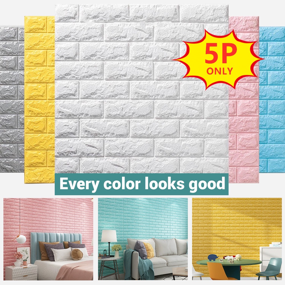 3D Baustein Wandtattoo - 77x50cm Wasserfestes Vinyl Für Kinderzimmer