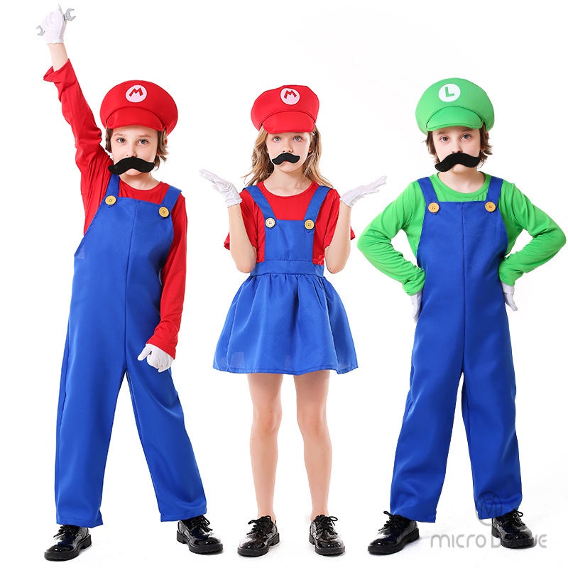 Halloween Costume Plumber cosplay Game Role-Playing Stage Costume ...