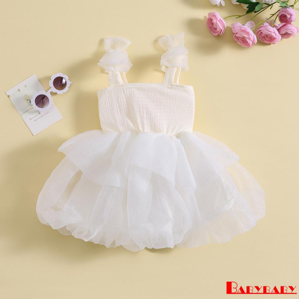 Babyhug Woven Sleeveless Solid Party Dress With Bow Applique - Pink main image 0